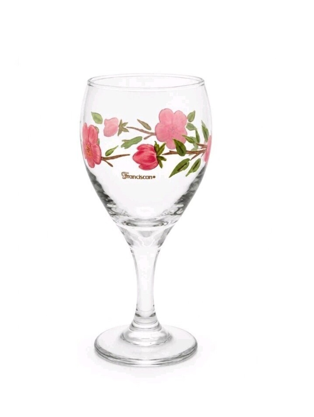 Franciscan Desert Rose Stemmed All Purpose Goblets Drinking Glass 7 3/8"